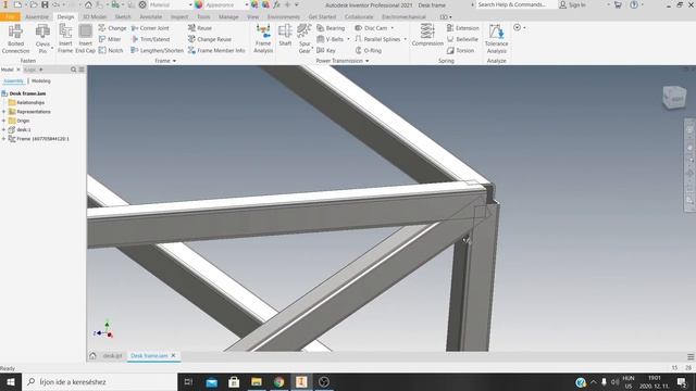How to use trim command in Inventor 2021 Frame generator смотреть онлайн