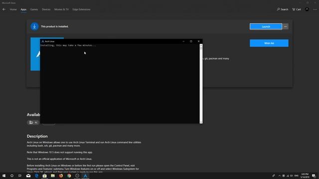 WSL Arch Linux Installation On Windows 10 смотреть онлайн