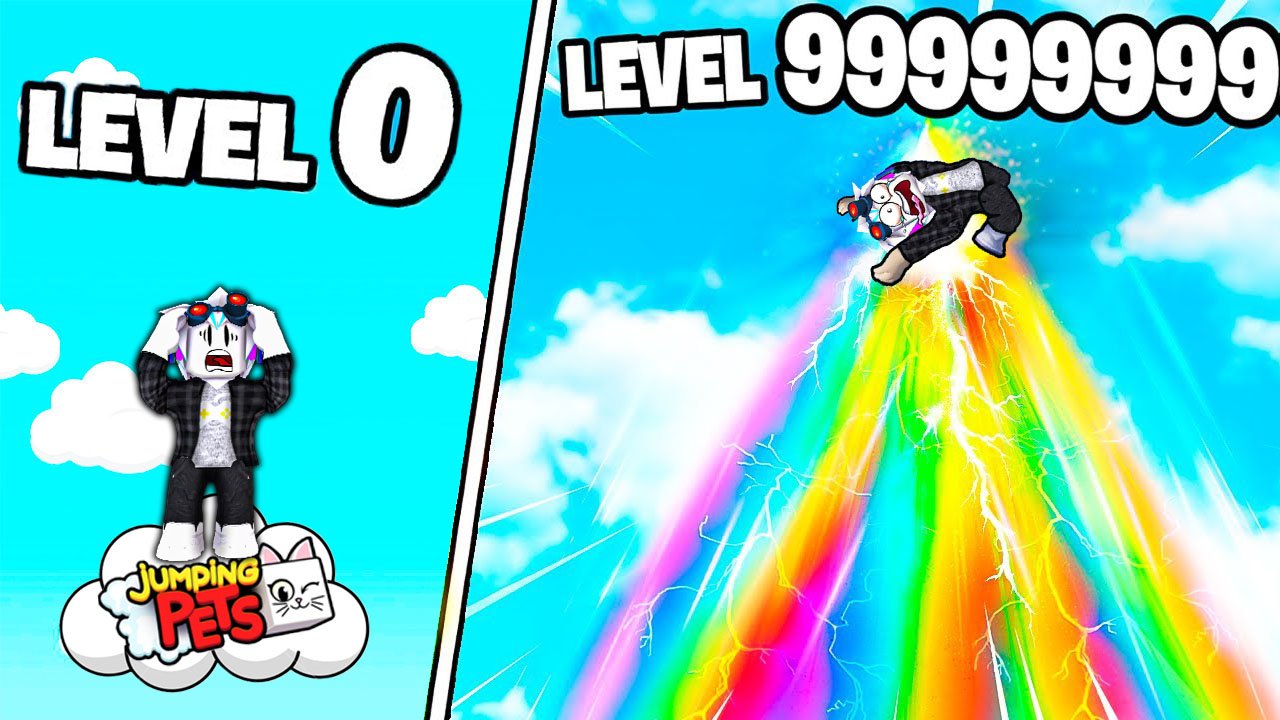 Я ПРЫГАЮ ВЫШЕ ОБЛАКОВ! СКОЛЬКО МОЖНО ПРЫГАТЬ БЕЗ ОСТАНОВКИ??? ROBLOX Jumping Pets Simulator смотреть онлайн