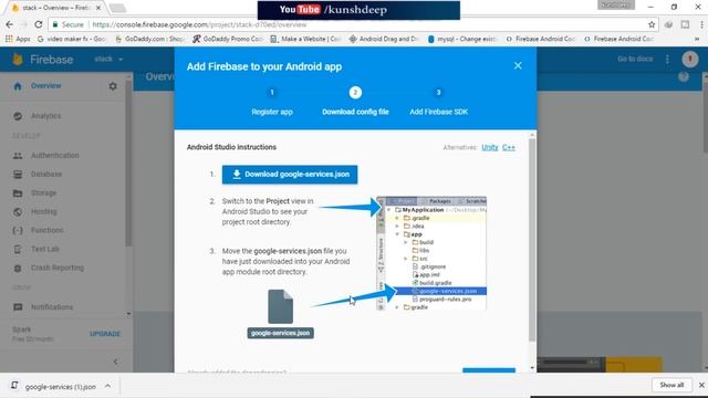 Android app development tutorial #5(Android Firebase Database setup) смотреть онлайн
