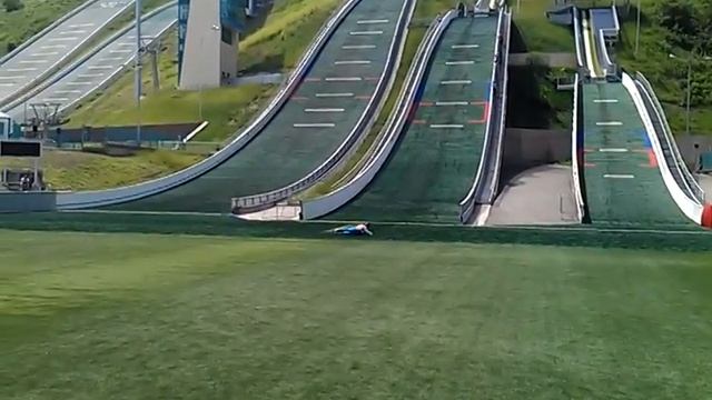 Алматы,трамплин,падение(((