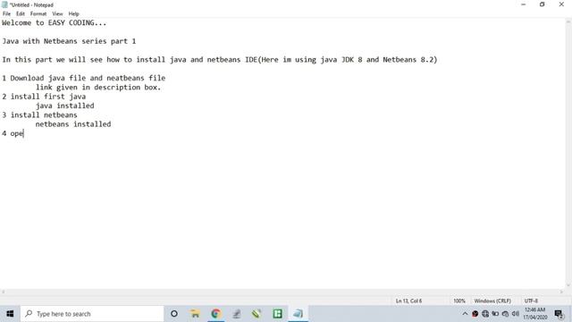 Part 1. How to download & install Java netbeans & Create first project Hello World смотреть онлайн