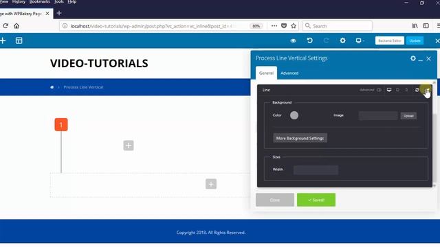 Process Line Vertical element - XTRA WordPress Theme смотреть онлайн