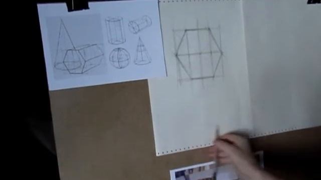 Урок 6. Построение шестигранника в перспективе. смотреть онлайн