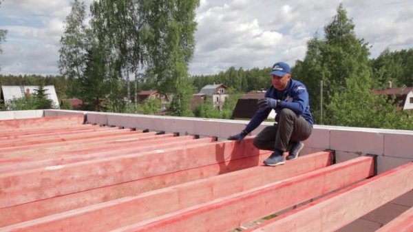 ДЕРЕВЯННОЕ, МЕЖЭТАЖНОЕ или ЧЕРДАЧНОЕ перекрытие в доме из газобетона. "Строй и Живи".