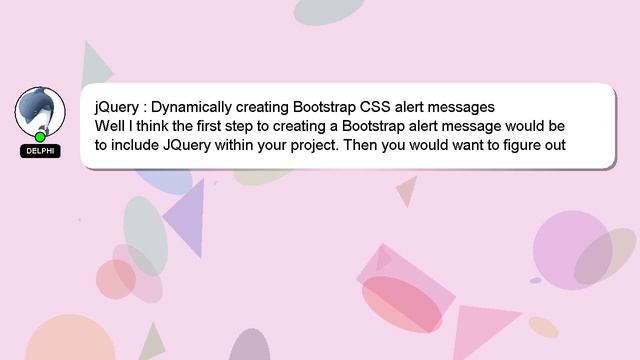 jQuery : Dynamically creating Bootstrap CSS alert messages смотреть онлайн