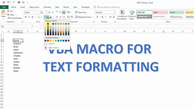 VBA Macro Code for Text Formatting смотреть онлайн