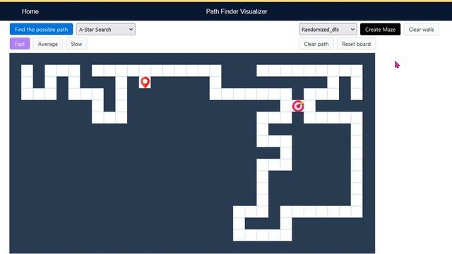 Path Finding Visualizer Project in React JS смотреть онлайн