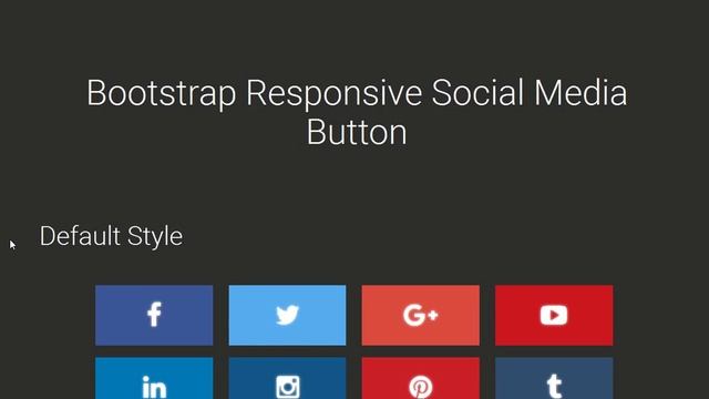 Bootstrap Responsive Social Media Button смотреть онлайн