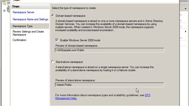 Configure DFS Namespace on Windows Server 2008 смотреть онлайн