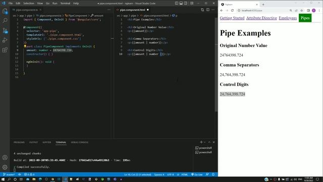 #11.4 - Example to control digits in DecimalPipe - Pipes - Angular Series смотреть онлайн
