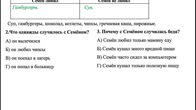 СОЧ 2 класс   3 четверть