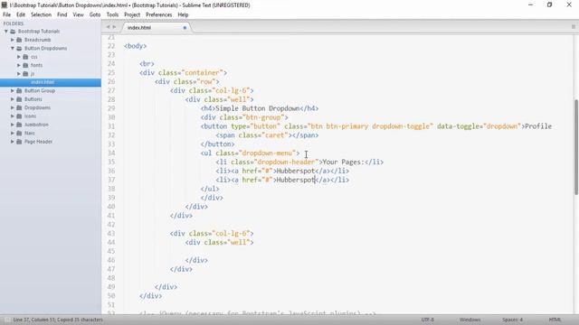 Bootstrap 3 Tutorials - #14 Button Dropdowns смотреть онлайн