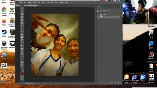 Healing Brush Tool - Photoshop Tutorial (Indonesia) смотреть онлайн