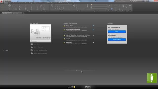 Novedades de AutoCAD 2015 - Pantalla de Inicio смотреть онлайн