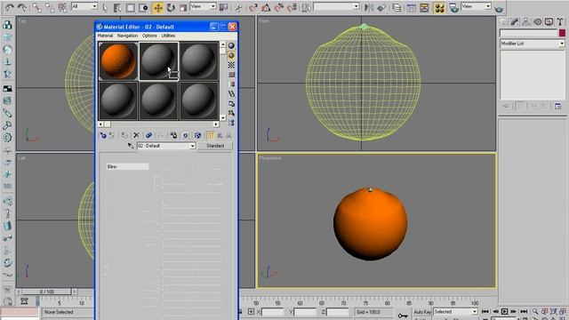 3D-Max Cоздание текстуры для апельсина и хвостика смотреть онлайн