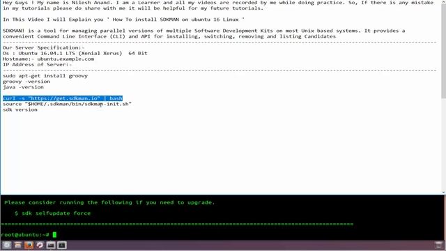 How To install SDKMAN on ubuntu 16 Xenial Xerus смотреть онлайн