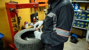 Ремонт бокового пореза, на вулканизаторе комплекс 1,