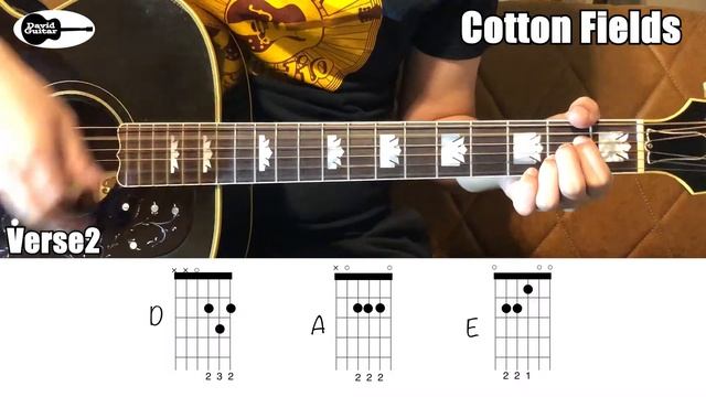Cotton Fields Guitar Chords Creedence Clearwater Revival CCR смотреть онлайн