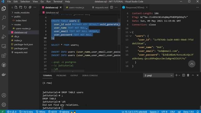 JWT Authentication using Node, Express & Postgres смотреть онлайн