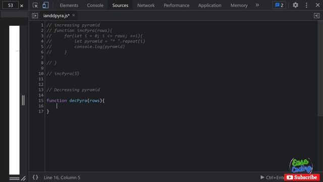 JS: Print Pyramid Star Patters with JavaScript | Increasing & Decreasing #1 смотреть онлайн