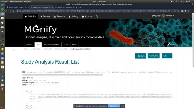 MGnify API: accessing microbiome data computationally смотреть онлайн