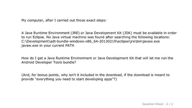 Android : How do I install a JRE or JDK to run the Android Developer Tools on Windows 7? смотреть онлайн