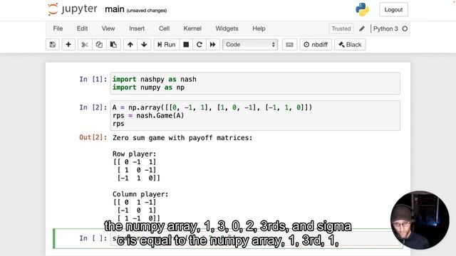 Using python to calculate expected utilities in Game Theory with Nashpy смотреть онлайн