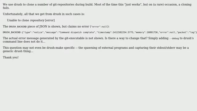 Drupal: How to capture git's output in drush make? смотреть онлайн
