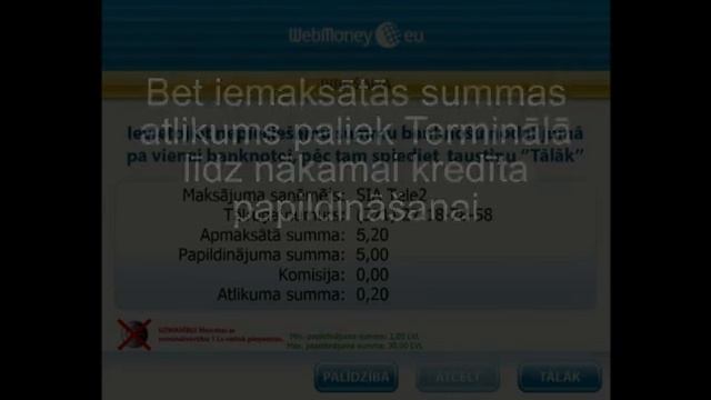 Zelta Zivtiņas ZZ (Tele2) papildināšana WebMoney Terminālos смотреть онлайн