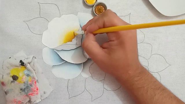 Rosa Branca Pintura em Tecido Para iniciantes - Bruno Silva - Aula 280 смотреть онлайн