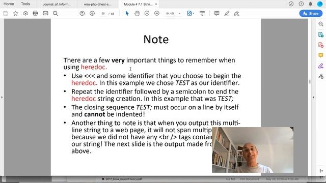 Module 7b Web Technologies String in PHP смотреть онлайн