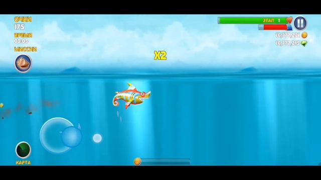 Играю в взломанный Hungry Shark Evolution смотреть онлайн
