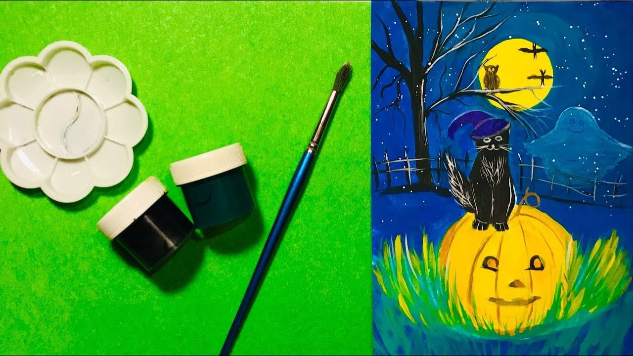 Видеоурок по рисованию #хэллоуин. Рисуем Halloween. смотреть онлайн