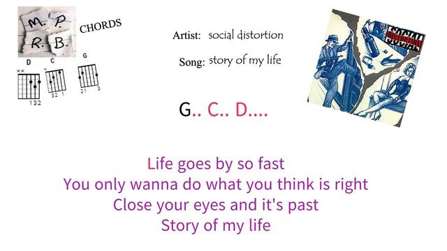 Story of my Life, By Social Distortion. Guitar Chords and Lyrics video. смотреть онлайн