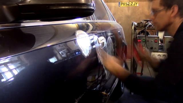 Ремонт Ауди А6. Ремонт кузова споттером Пилот МТ. смотреть онлайн