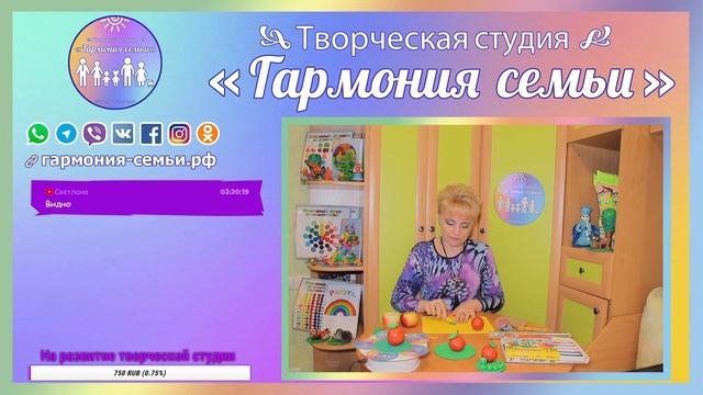 Запись мастер-класса "Молодильное яблочко" в технике обьемная лепка из пластилина смотреть онлайн