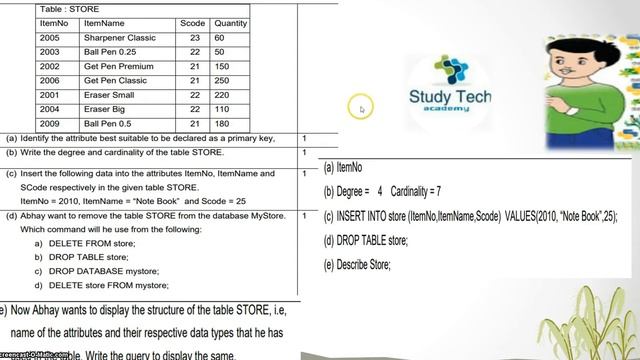 CBSE Sample Papers 2021 Class 12 Computer Science Python Solution | Marking Scheme | Study Tech смотреть онлайн