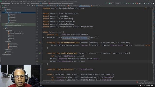 Membuat Model Data Class | Belajar RecyclerView di Android Studio (Kotlin) #7 смотреть онлайн