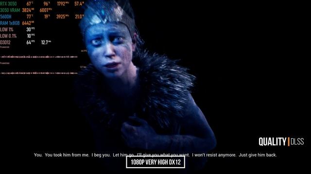 Hellblade: Senua's Sacrifice | RTX 3050 M 75W | 5600H | 1x8GB | Gameplay Multiple Settings смотреть онлайн