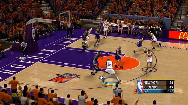 NBA 2K New York Knicks '95 vs Phoenix Suns '95 - Ewing vs Barkley! смотреть онлайн