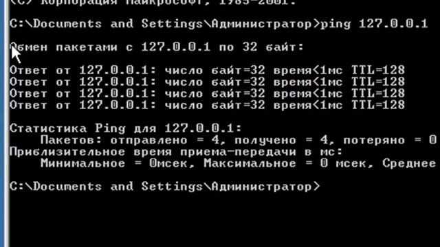 выполняем комманду ping смотреть онлайн