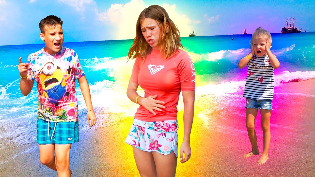 Старшая сестра разыграла младших на море, брат и сестра проучили ее смотреть онлайн