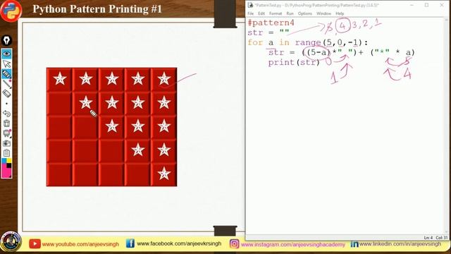 Pattern Printing #1 | Python Tutorial #11 | Loop | Nested Loop смотреть онлайн