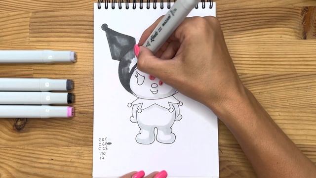 Как нарисовать "Куроми" карандашом и скетч маркерами | Рисунок для детей, поэтапно и легко смотреть онлайн