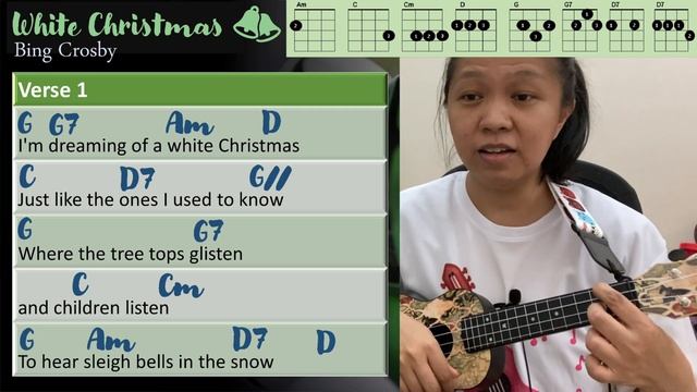 White Christmas | Bing Crosby | Ukulele Caroling Tutorial смотреть онлайн