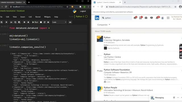 LinkedIn Companies Results Scraper | LinkedIn Automation | LinkedIn Search - Python,DataKund смотреть онлайн