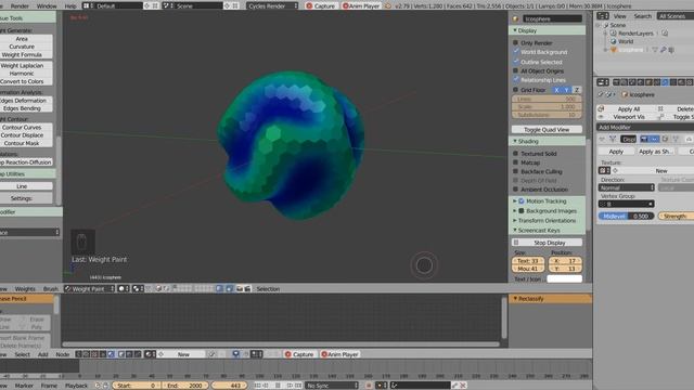 Animated reaction diffusion displacement playaround in blender 2.79b смотреть онлайн