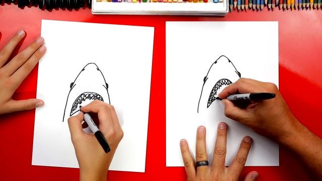 How To Draw A Shark Coming Out Of The Water (JAWS) смотреть онлайн