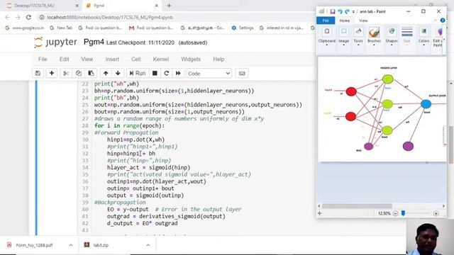 VTU ML Lab 17CSL76 Ex4 ANN Model смотреть онлайн